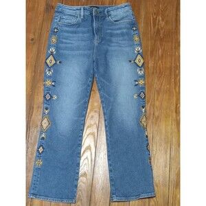 Driftwood Southwestern Style Embroidered Jeans 28
